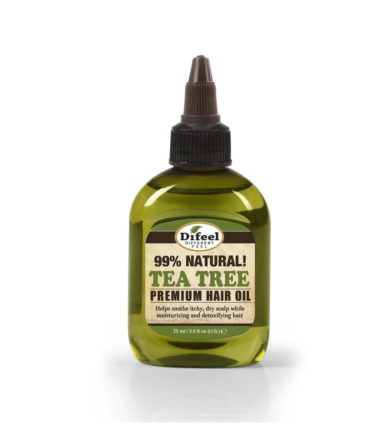 Difeel Premium 99% Natural Hair Oil - Tea Tree Oil 2.5 Oz