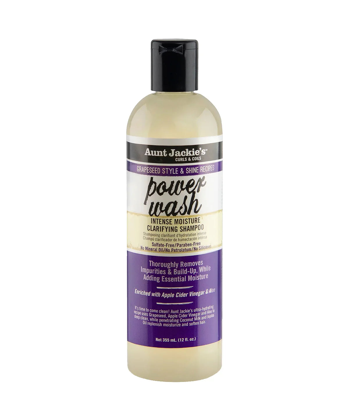 Aunt Jackie’s Power Wash Intense Moisture Clarifying Shampoo 12 Fl Oz