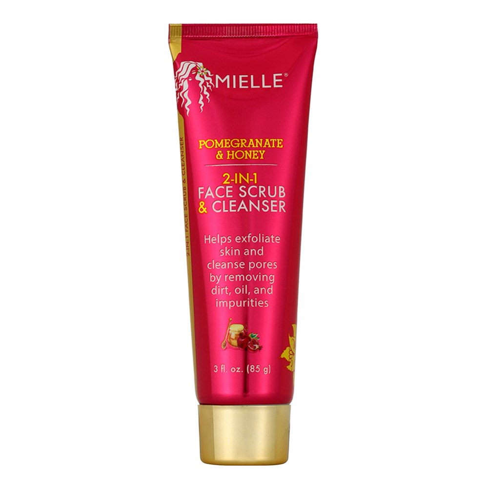 Mielle Pomegranate & Honey 2-in-1 Face Scrub & Cleanser 3 Oz