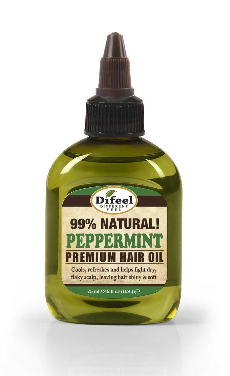 Difeel Premium 99% Natural Hair Oil - Peppermint Oil 2.5 Oz