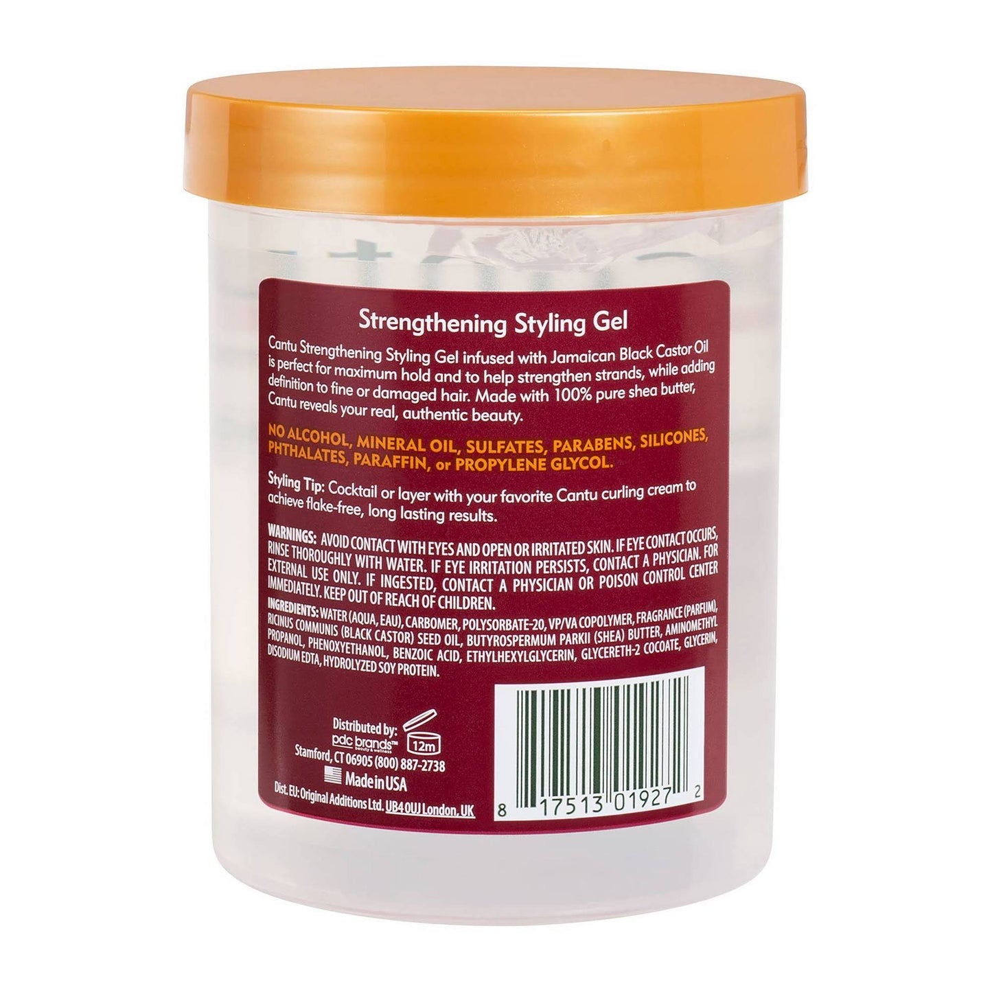 Cantu Shea Butter Maximum Hold Strengthening Styling Gel 18.5 Oz