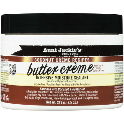 Aunt Jackie's Coconut Butter Crème Intensive Moisture Sealant 7.5 Oz