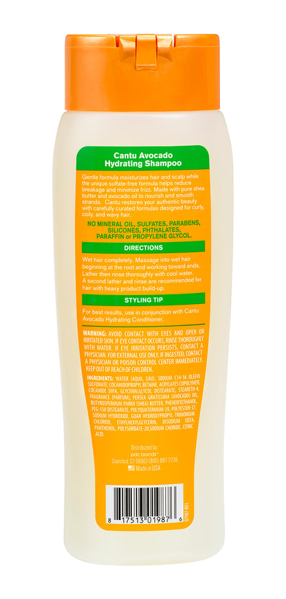Cantu Shampooing hydratant à l'avocat sans sulfate 13,5 Fl Oz